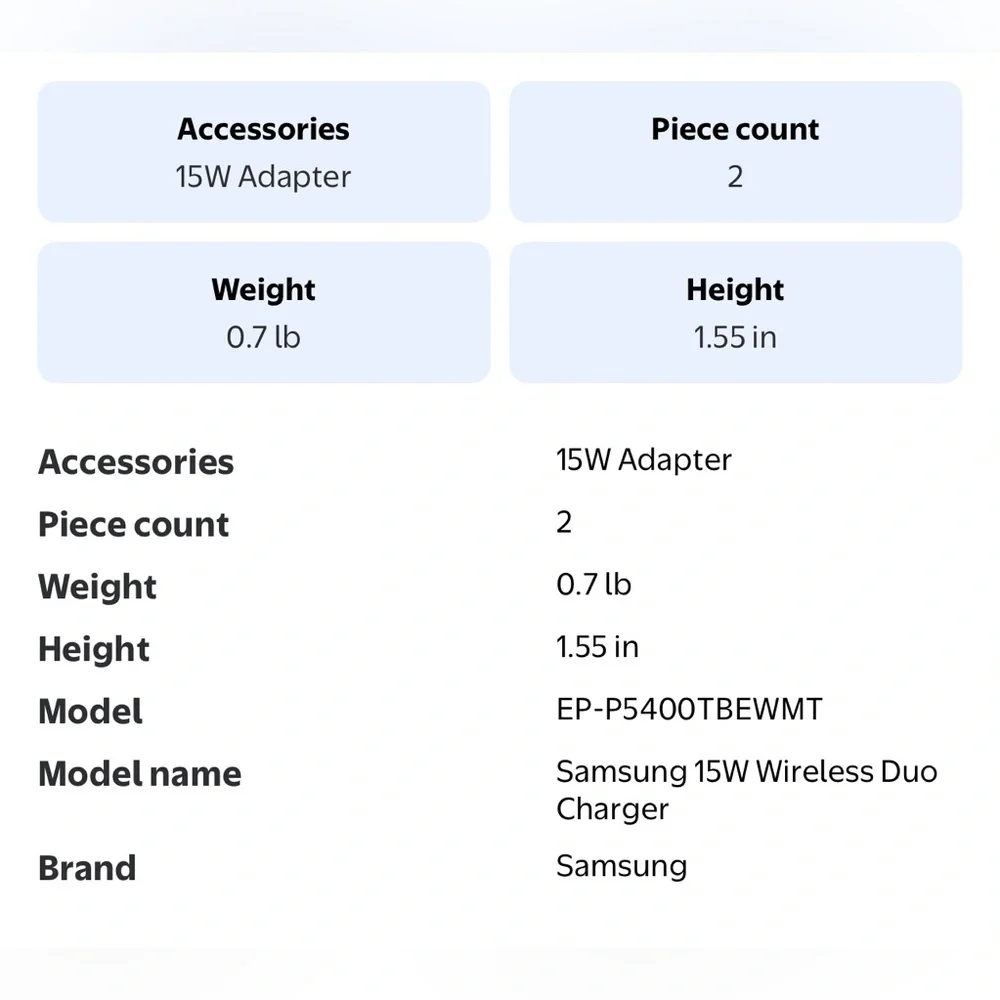 Samsung Super Fast 15W Wireless Fast Charger - NIB!!